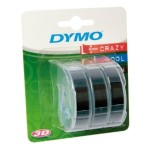 DYMO taśma 3D 3rolki x 3m 9mm Czarna S0847730