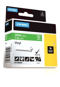 RHINO Taśma winylowa 24mm Zielona / Biały nadruk 1805426