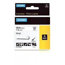 Taśma DYMO RHINO winylowa 24mm Biała / Czarny nadruk 1805430