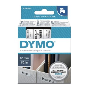 Taśma DYMO D1 12mm x 7m Biała / Czarny nadruk S0720530 45013
