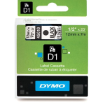 Taśma DYMO D1 12mm x 7m Przeźroczysta / Czarny nadruk S0720500 45010