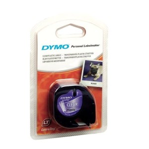 Taśma Dymo LetraTag 12mm/4m - plastikowa, przeźroczysta S0721530