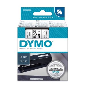 Taśma DYMO D1 9mm x 7m Biała / Czarny nadruk S0720680 40913 41913