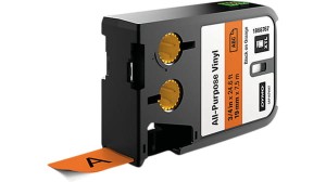 DYMO XTL taśma vinylowa trwała 19mm Czarna na pomarańczowym 7m 1868767