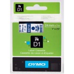 Taśma DYMO D1 24mm x 7m Biała / Niebieski nadruk S0720940 53714