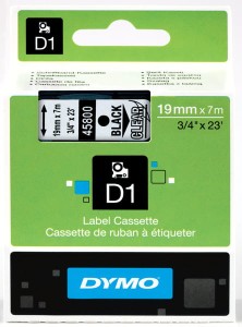 Taśma DYMO D1 19mm x 7m Przeźroczysta / Czarny nadruk S0720820 45800