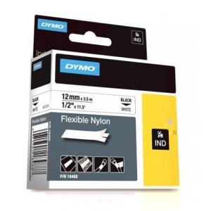 Taśma Dymo RHINO nylonowa elastyczna Biała 12 mm 18488