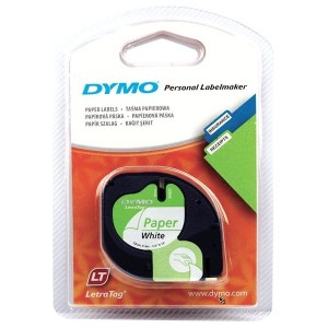 Taśma Dymo LetraTag 12mm/4m - papierowa, biała S0721510 59421 